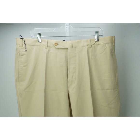 Incotex Beige Herringbone 100% Cotton Mens Dress Pants Trousers Sz 56 EU NEW